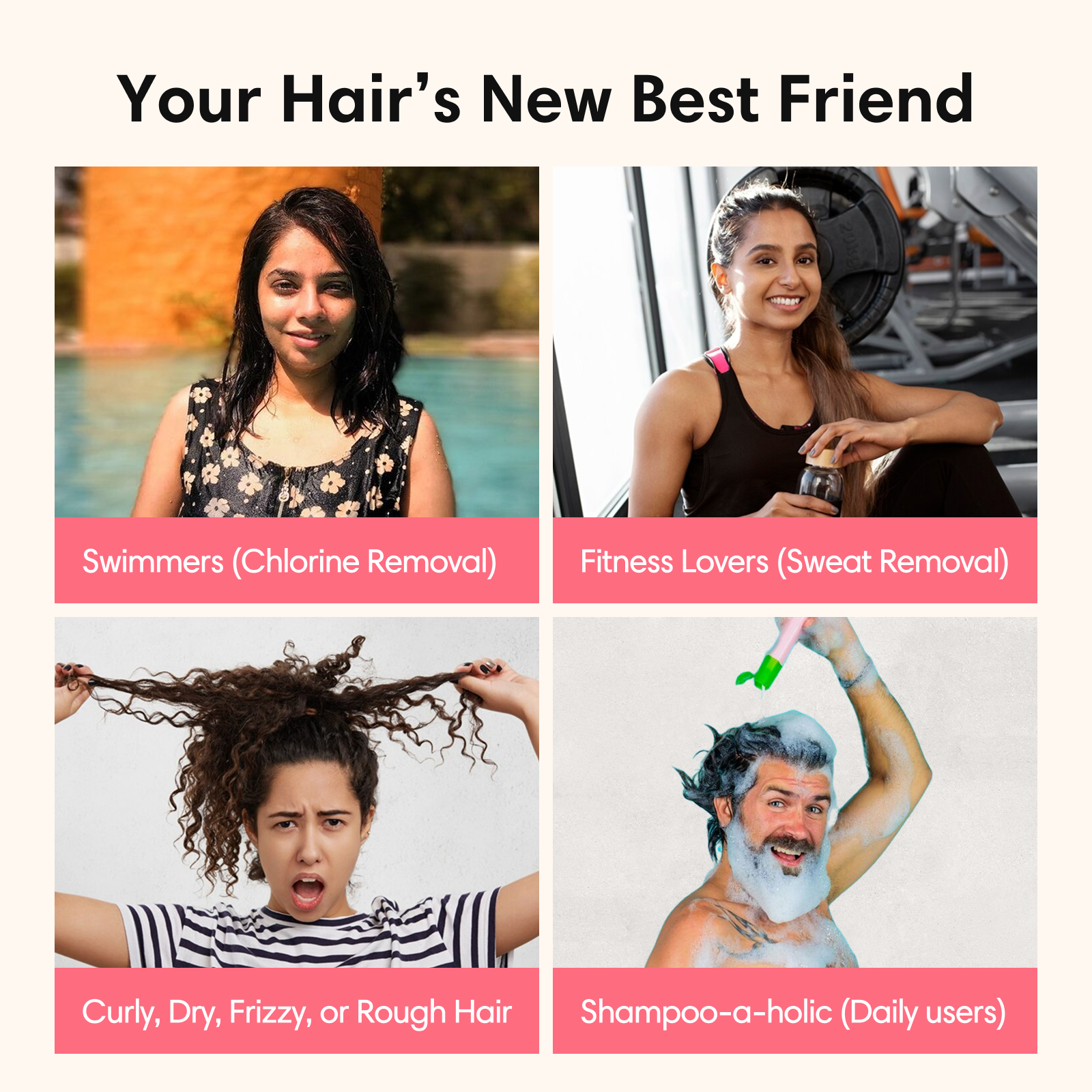 Co-Wash | Conditioner Only Wash For Dry Curly & Frizzy | Regular Swimmers | Fitness Enthusiasts - Hair Conditioner