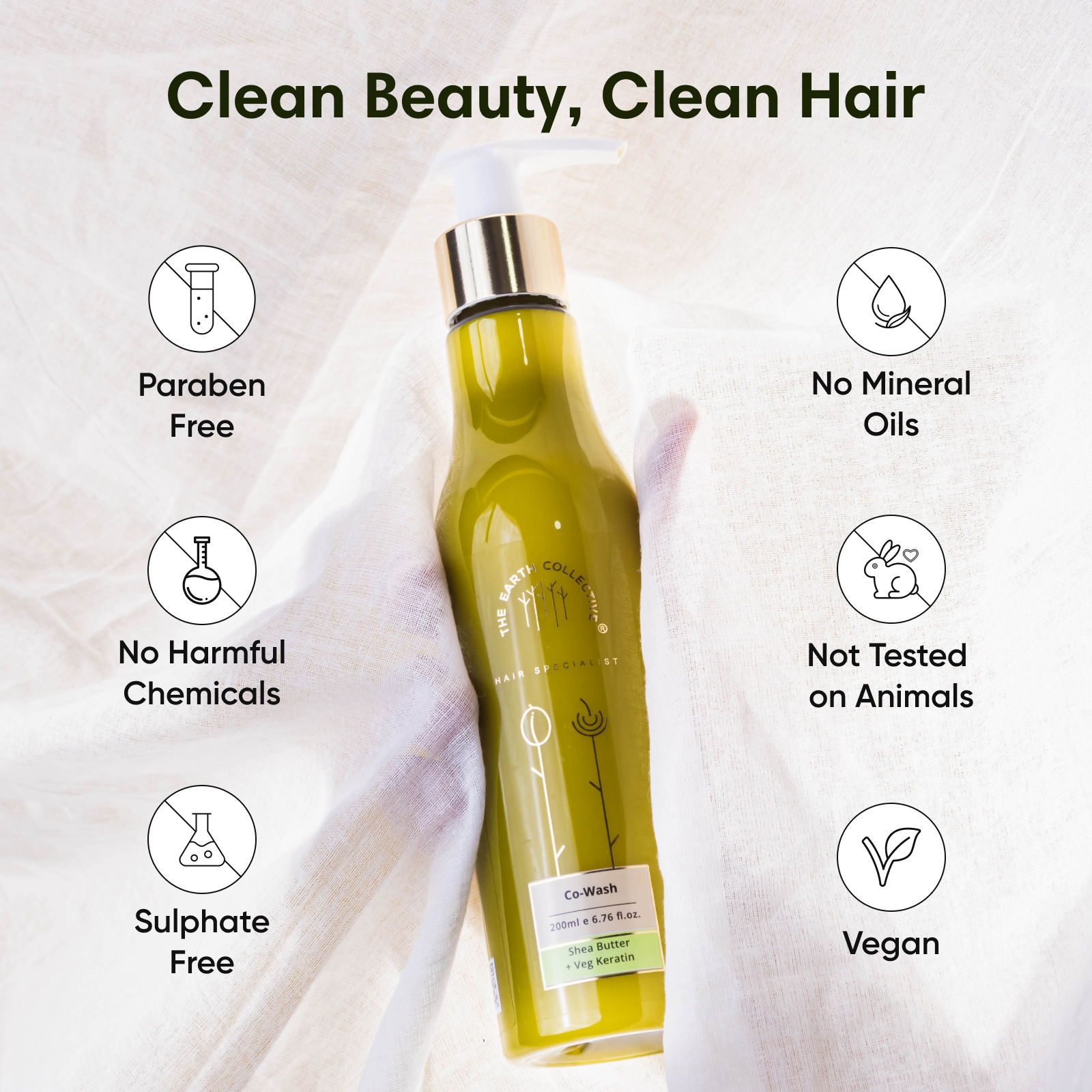 Co-Wash | Conditioner Only Wash For Dry Curly & Frizzy | Regular Swimmers | Fitness Enthusiasts - Hair Conditioner