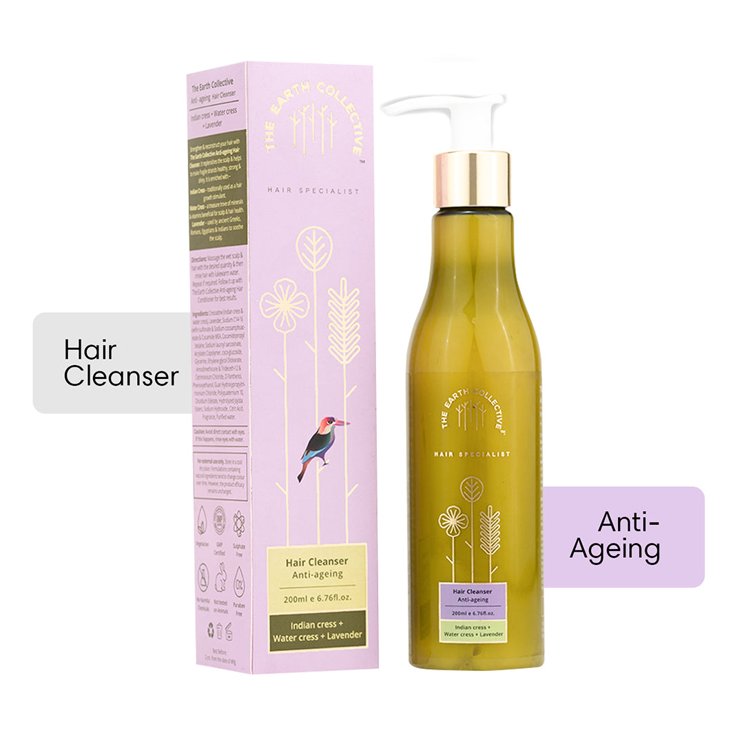 ANTI-AGEING Hair Cleanser | Shampoo | Indian Cress Water Cress & Lavender - 200ml - Hair Cleanser