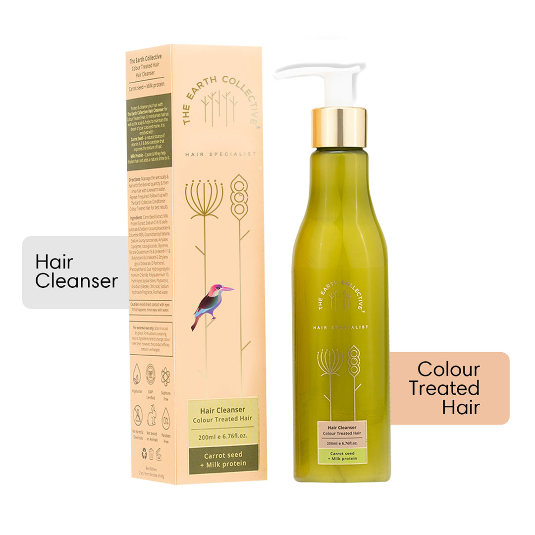 COLOUR TREATED Hair Cleanser | Shampoo | Hair Carrot Seed & Milk Protein - 200ml - Hair Cleanser