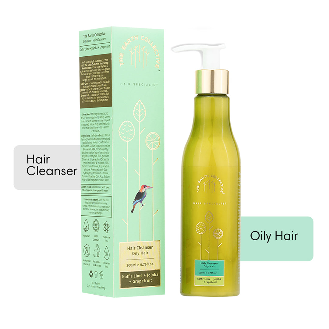 OILY HAIR Hair Cleanser | Shampoo | Kaffir Lime Jojoba & Grapefruit - 200ml - Hair Cleanser