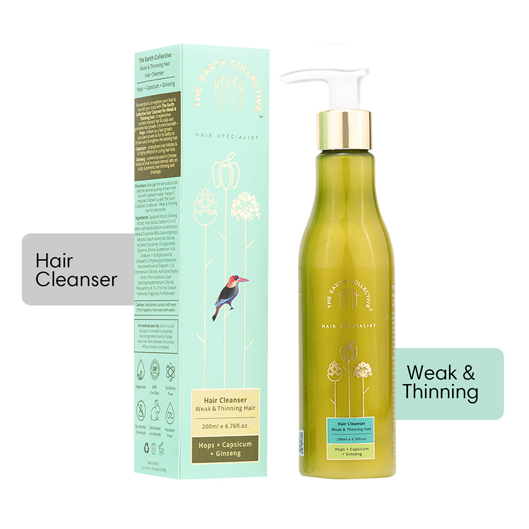 WEAK & THINNING Hair Cleanser | Shampoo | Hops Capsicum & Ginseng - Hair Cleanser