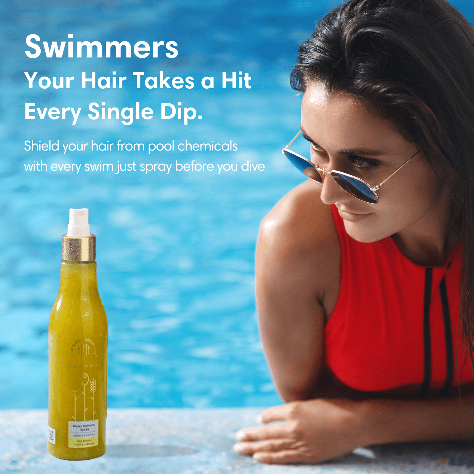 Water Defence Spray | Made for Indian Hair Against Hard Water | Veg Keratin Olive & Wheat - Hair Mask