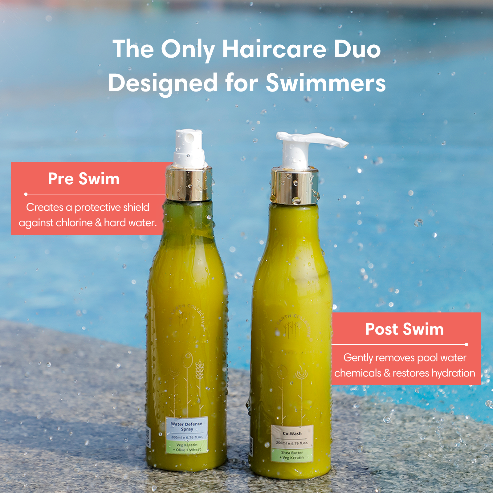 Swimmers Hair Care Duo - Pre-Swim & Post Swim Hair Care - 400ml - Hair Care Bundle