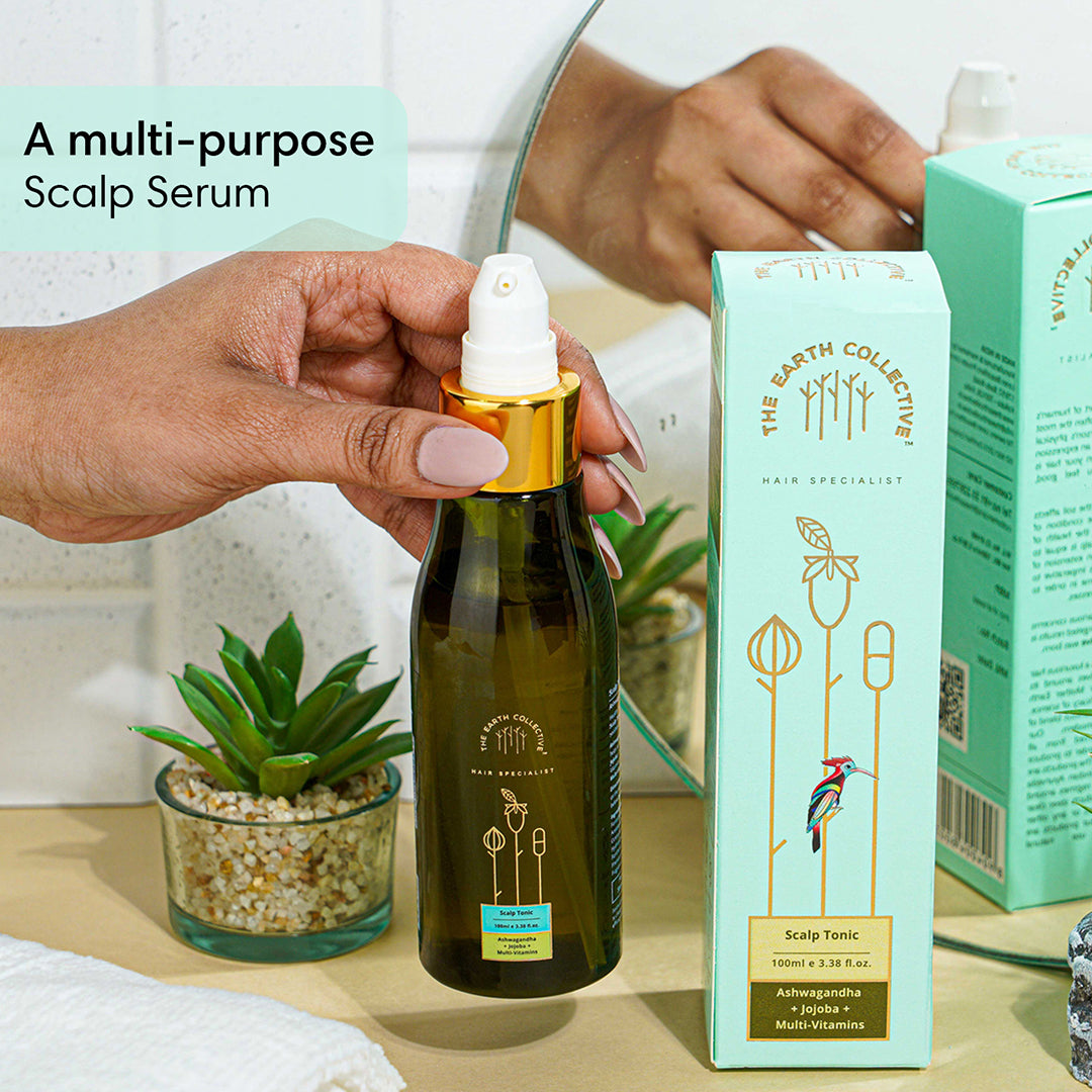 Scalp Tonic | A Multi-purpose Scalp Serum | Ashwagandha Jojoba & Multi-Vitamins - 100ml - Leave-in Treatment