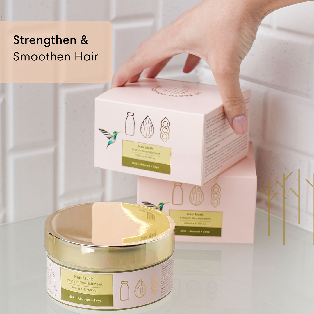 PROTEIN NOURISHMENT HAIR MASK | For Undernourished Hair | Milk Almond & Soya - 200ml - Hair Mask