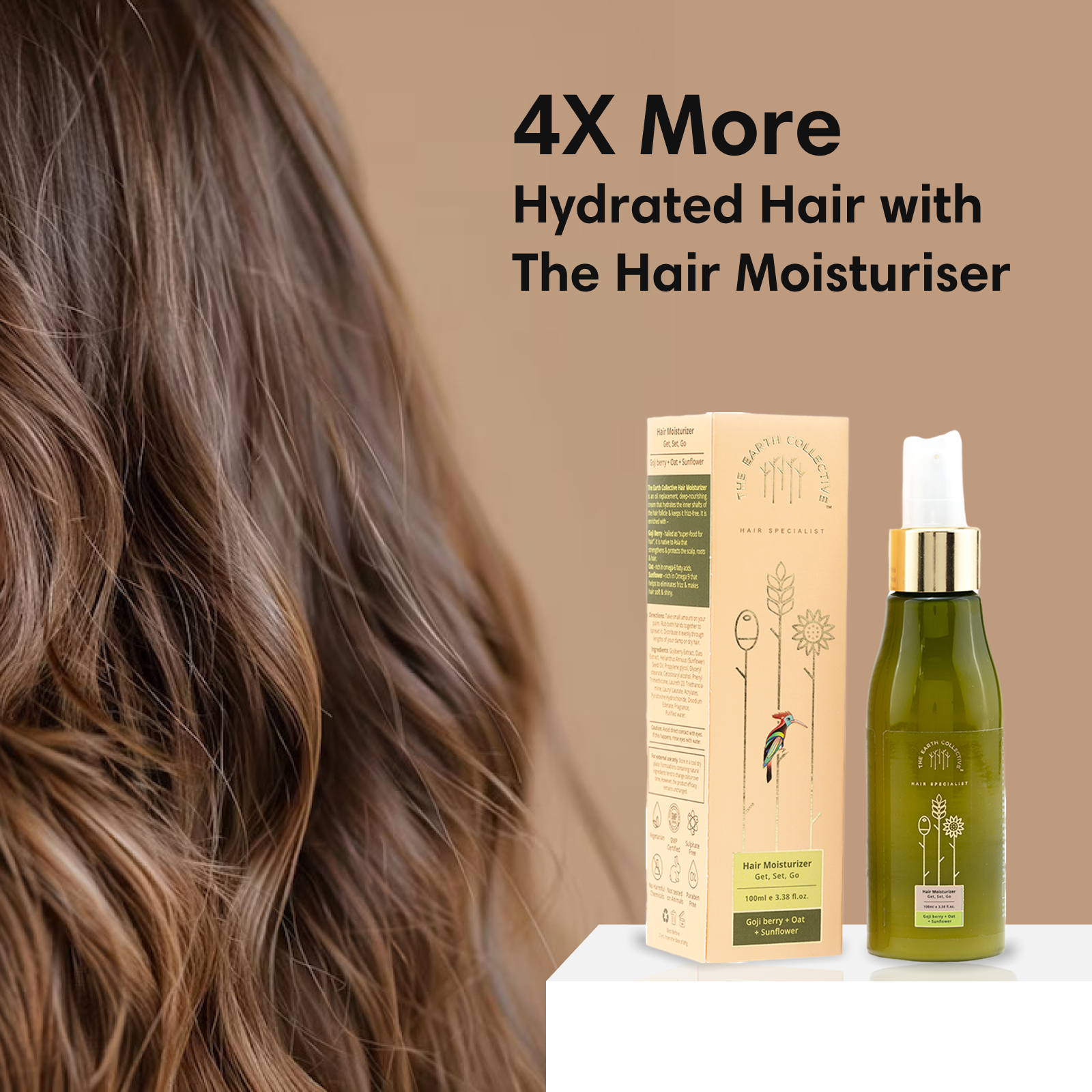 HAIR MOISTURIZER | Leave-in Conditioner | Goji berry Oat & Sunflower - 100ml - Leave-in Treatment