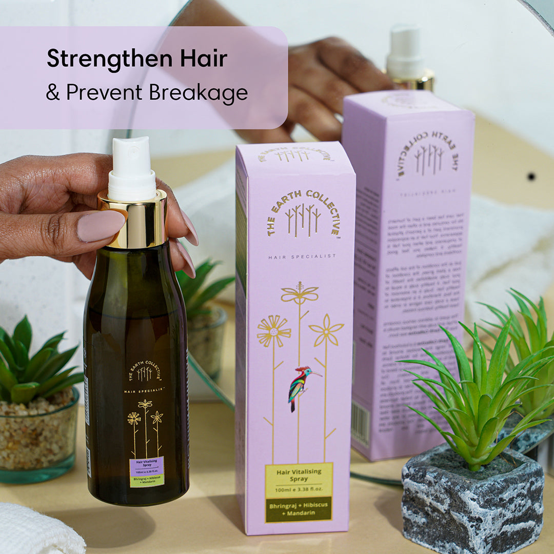 Hair Vitalizing Spray | For Breakage-Prone Hair | Bhringraj Hibiscus & Mandarin - 100ml - Leave-in Treatment