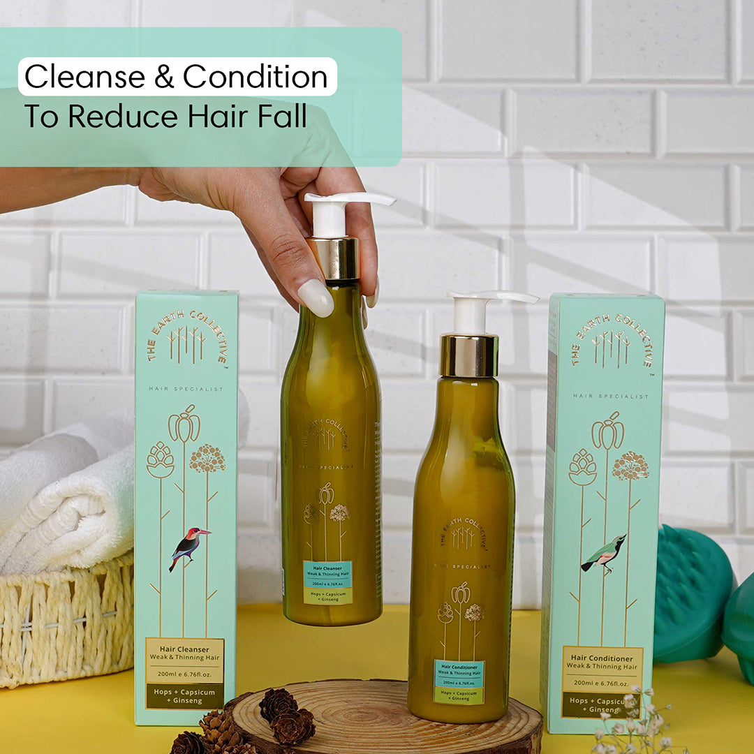 Combo Weak & Thinning Hair | Hair Cleanser & Conditioner Pack - 400ml - Cleanser & Conditioner Combo