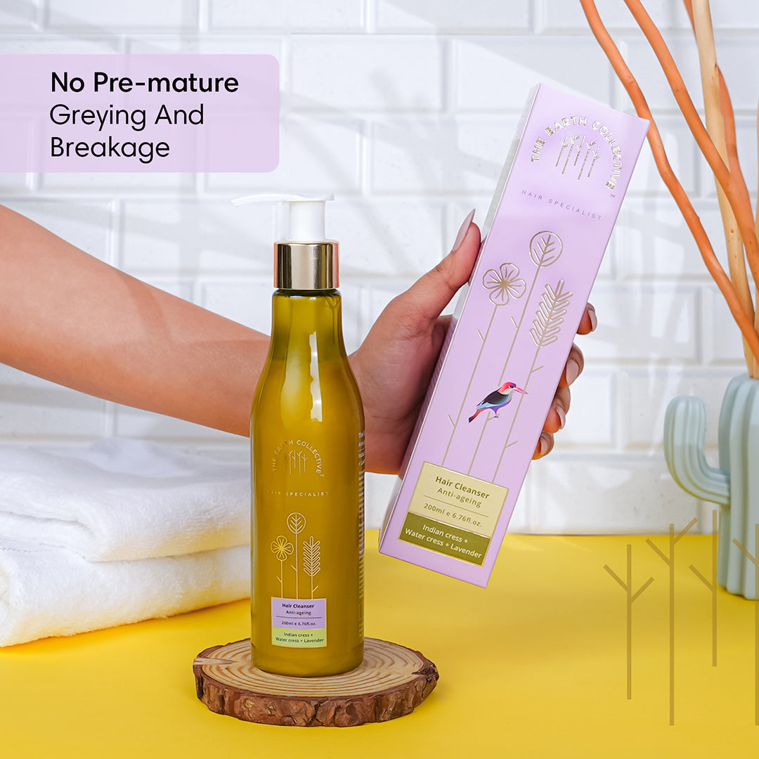 ANTI-AGEING Hair Cleanser | Shampoo | Indian Cress Water Cress & Lavender - 200ml - Hair Cleanser