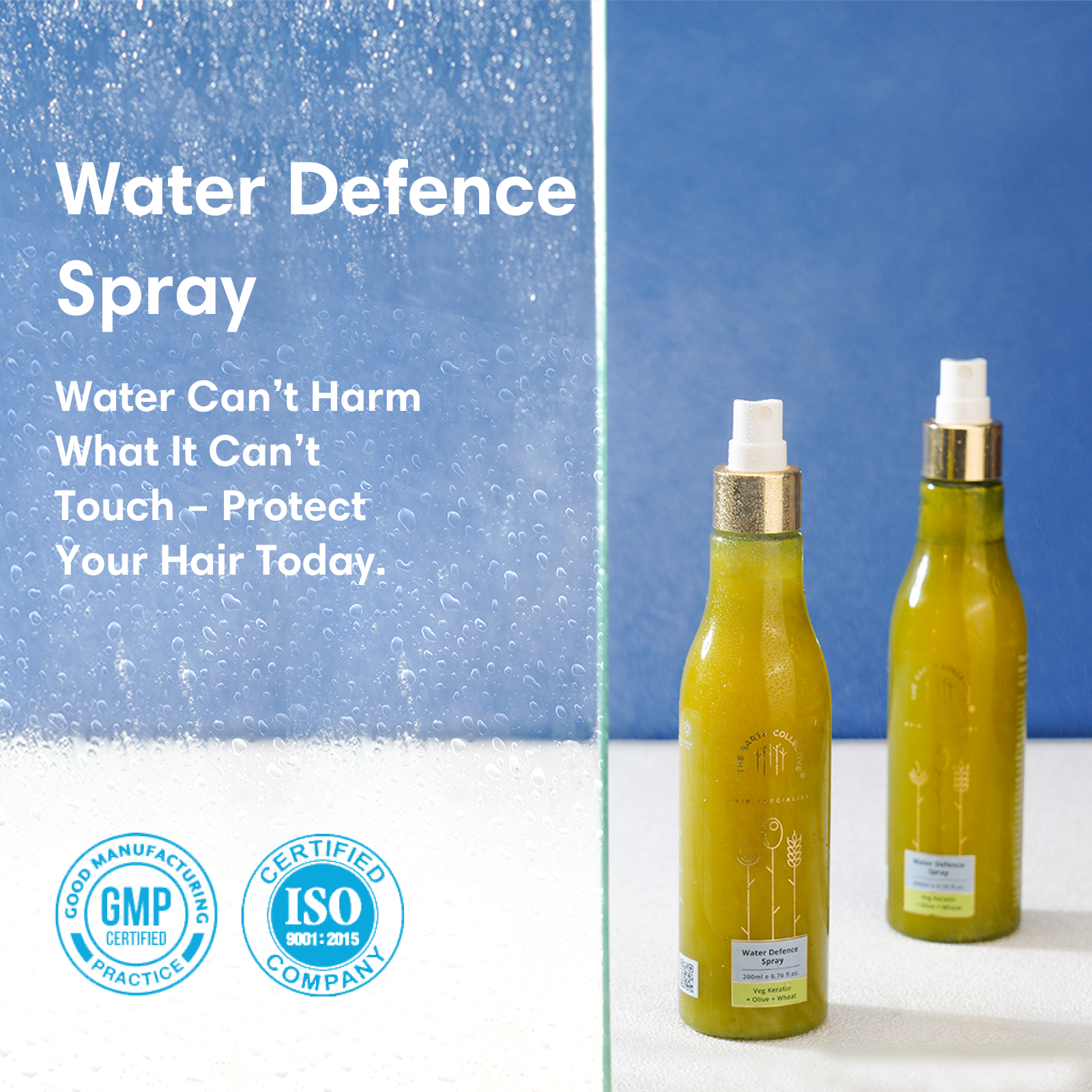 Water Defence Spray | Made for Indian Hair Against Hard Water | Veg Keratin Olive & Wheat - Hair Mask