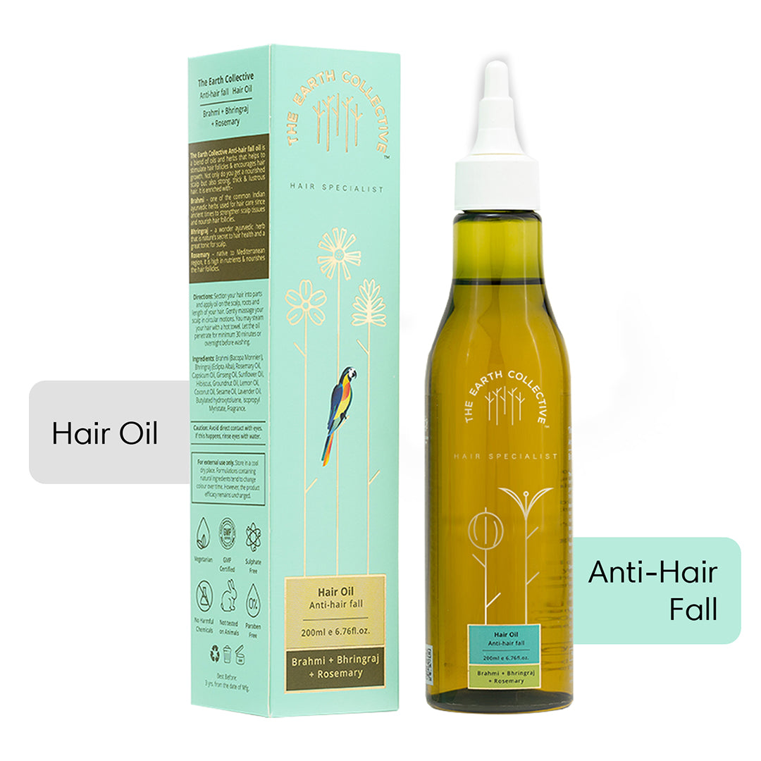 ANTI-HAIR FALL HAIR OIL | For Weak & Thinning Hair | Brahmi Bhringraj & Rosemary - Hair Oil