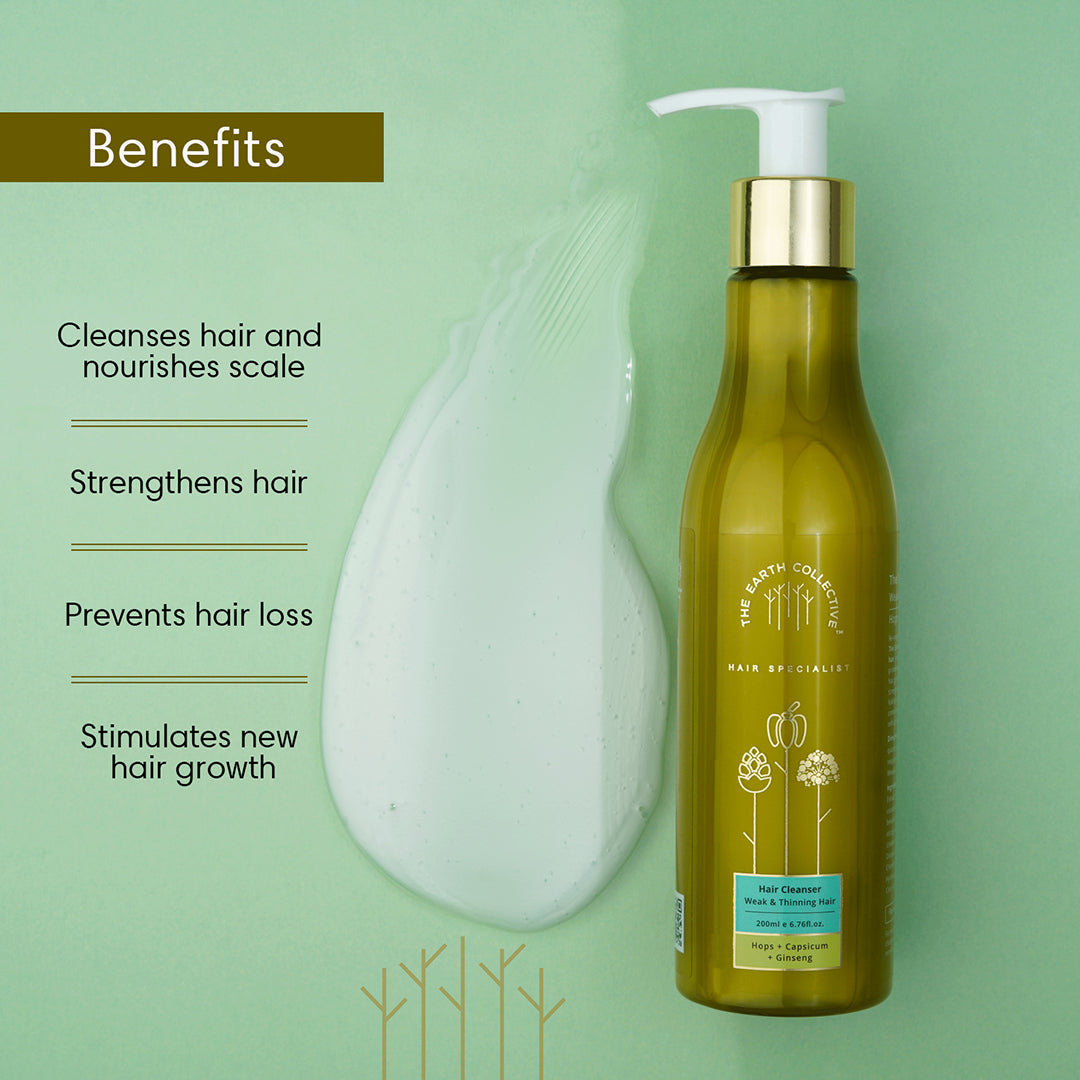 WEAK & THINNING Hair Cleanser | Shampoo | Hops Capsicum & Ginseng - Hair Cleanser