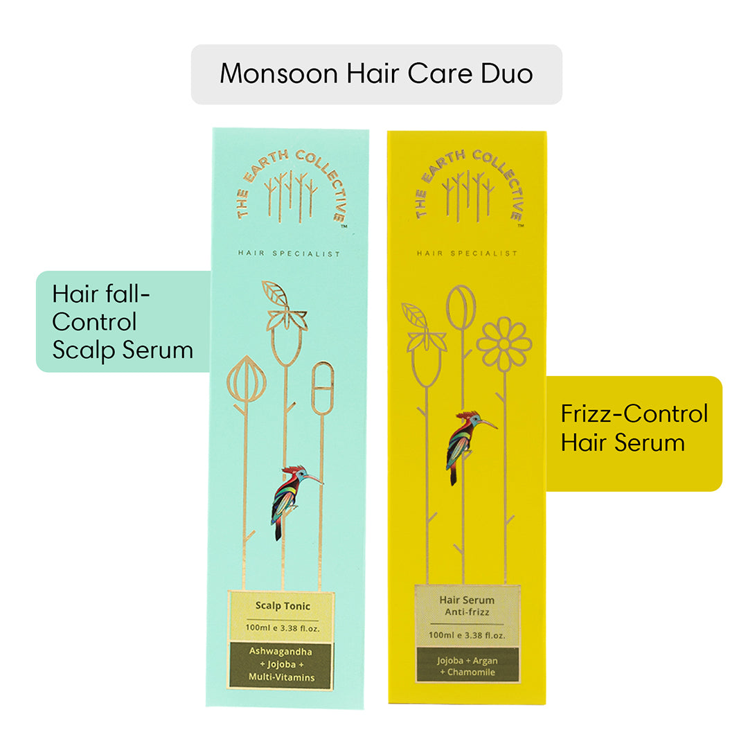 Monsoon Hair Care Duo - Hair fall & Frizz Control Duo - 200ml - Hair Care Bundle