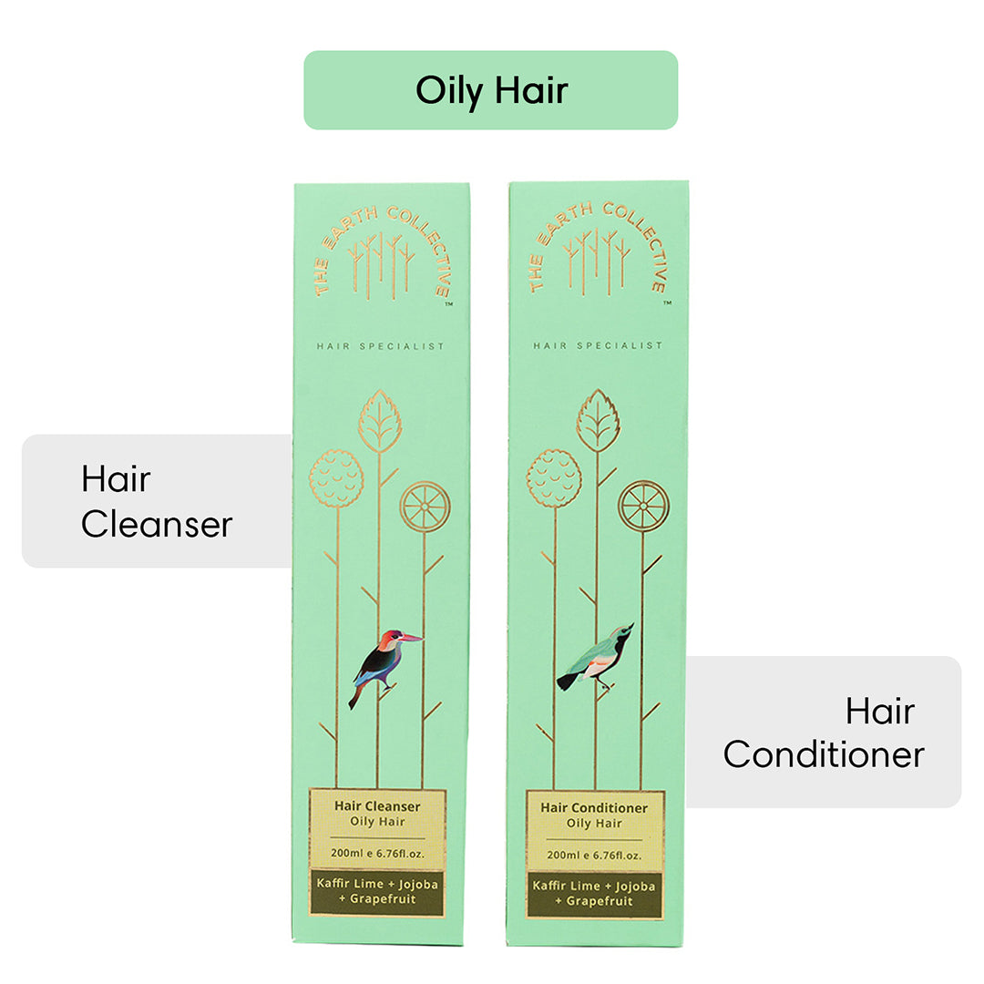 Combo Oily Scalp | Hair Cleanser & Conditioner Pack - 400ml - Cleanser & Conditioner Combo