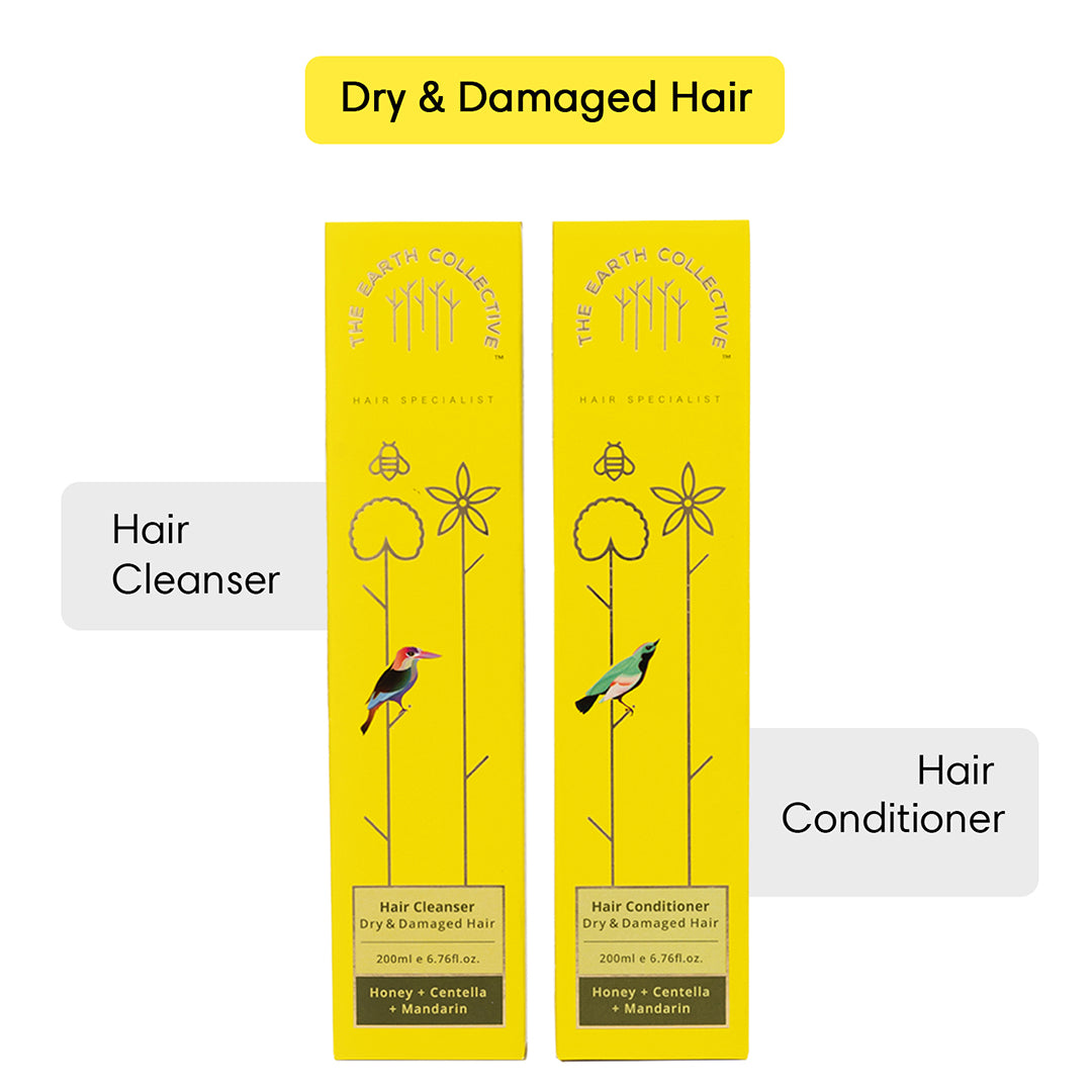 Combo Dry & Damaged Hair | Hair Cleanser & Conditioner Pack - 400ml - Cleanser & Conditioner Combo