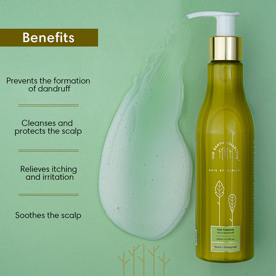 ANTI-DANDRUFF Hair Cleanser | Shampoo | Neem & Fenugreek - 200ml - Hair Cleanser