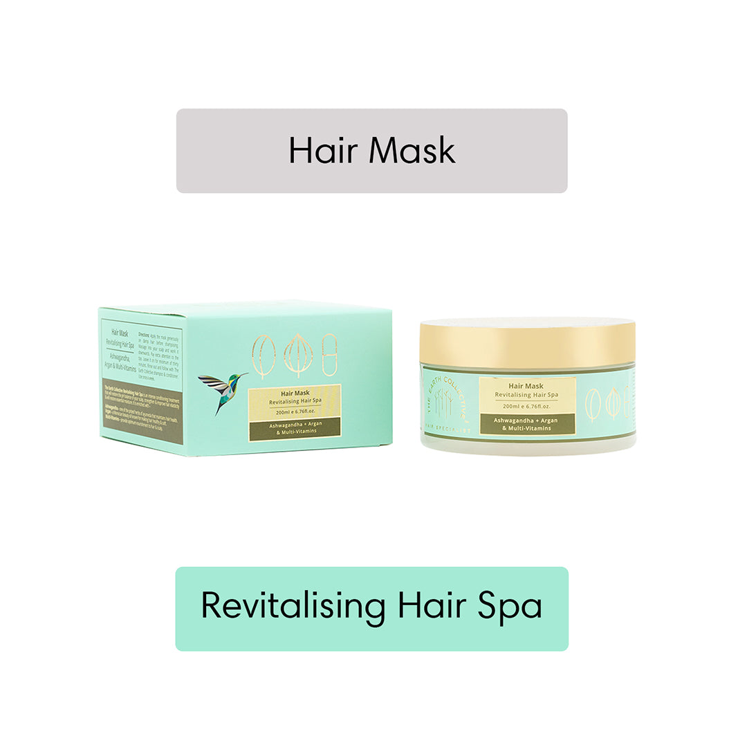 REVITALIZING HAIR SPA | For Weak and Thinning Hair | Ashwagandha Argan & Multi-Vitamins - 200ml - Hair Mask