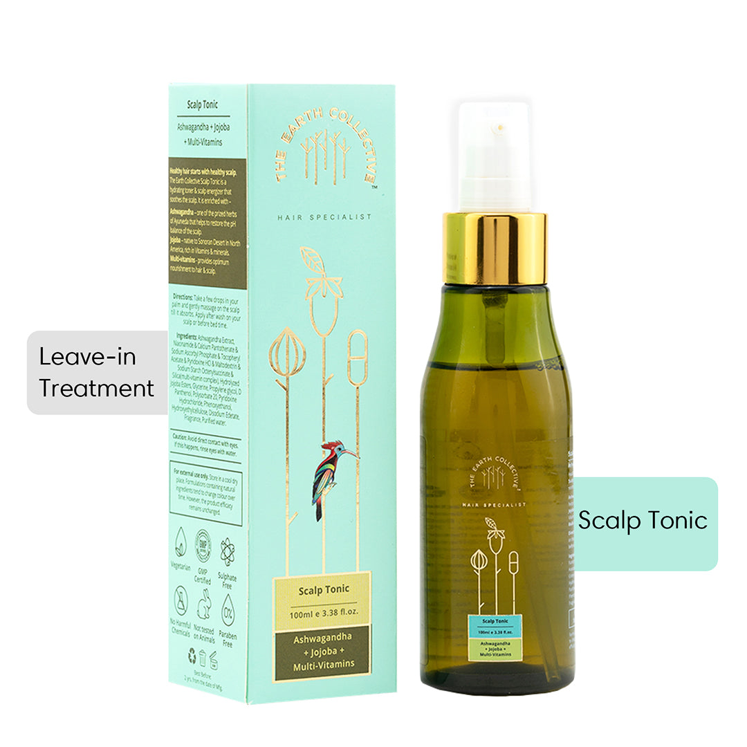 Scalp Tonic | A Multi-purpose Scalp Serum | Ashwagandha Jojoba & Multi-Vitamins - 100ml - Leave-in Treatment