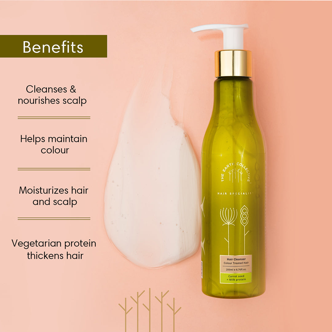 COLOUR TREATED Hair Cleanser | Shampoo | Hair Carrot Seed & Milk Protein - 200ml - Hair Cleanser