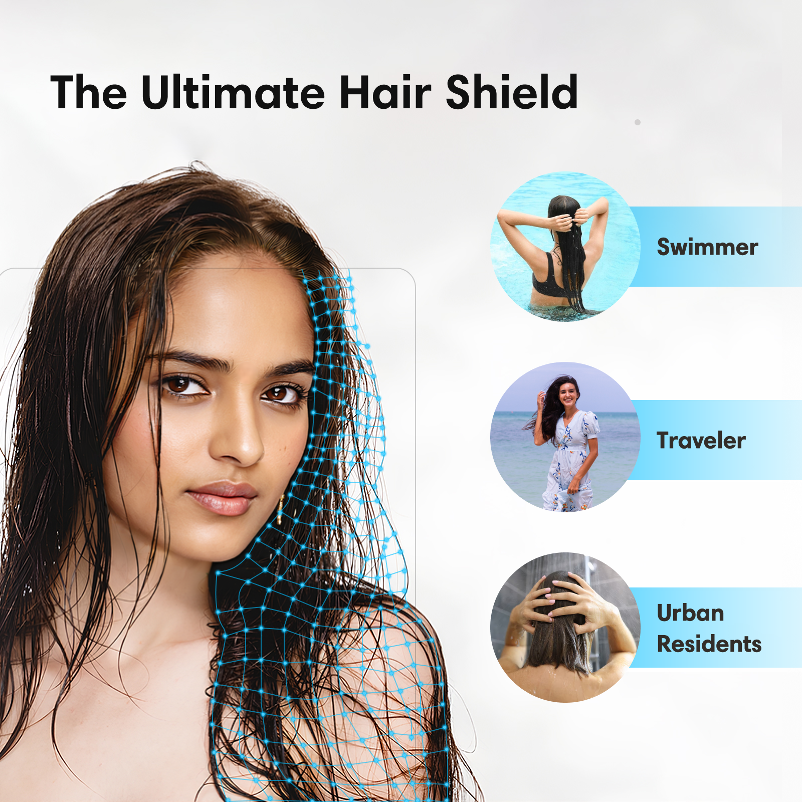 Water Defence Spray | Made for Indian Hair Against Hard Water | Veg Keratin Olive & Wheat - Hair Mask