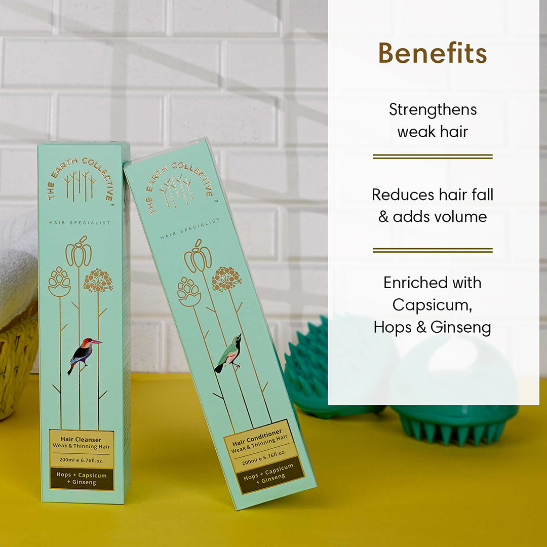Combo Weak & Thinning Hair | Hair Cleanser & Conditioner Pack - 400ml - Cleanser & Conditioner Combo