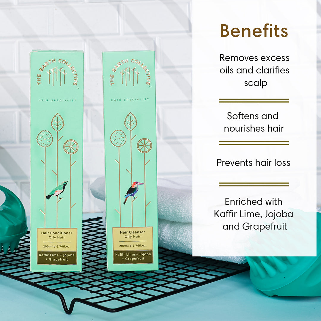 Combo Oily Scalp | Hair Cleanser & Conditioner Pack - 400ml - Cleanser & Conditioner Combo