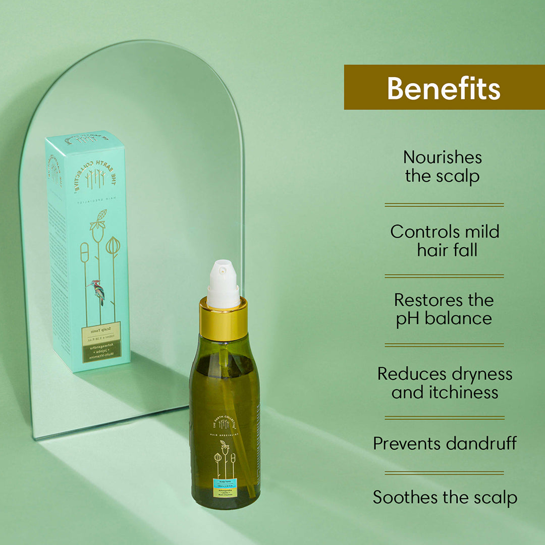 Scalp Tonic | A Multi-purpose Scalp Serum | Ashwagandha Jojoba & Multi-Vitamins - 100ml - Leave-in Treatment