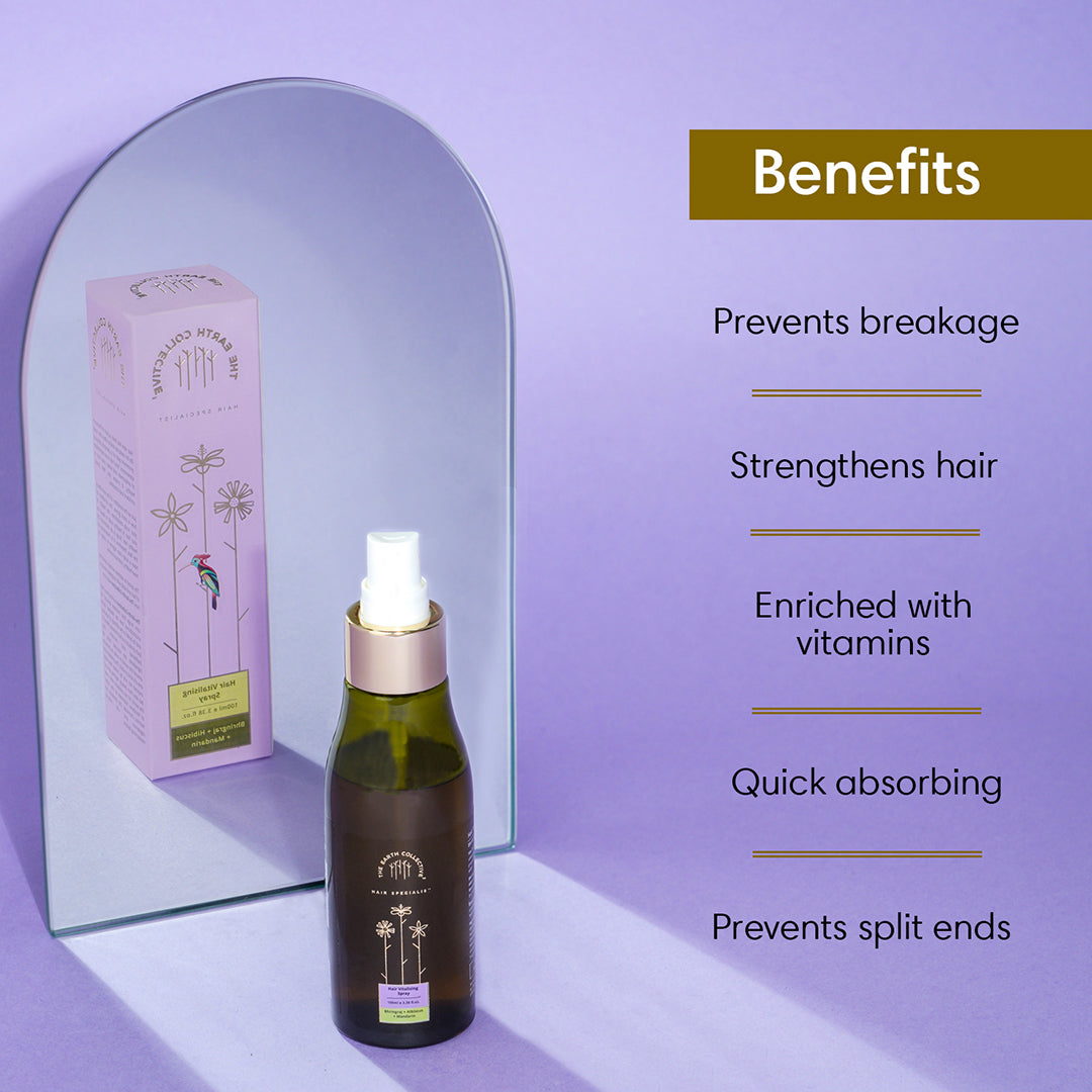 Hair Vitalizing Spray | For Breakage-Prone Hair | Bhringraj Hibiscus & Mandarin - 100ml - Leave-in Treatment