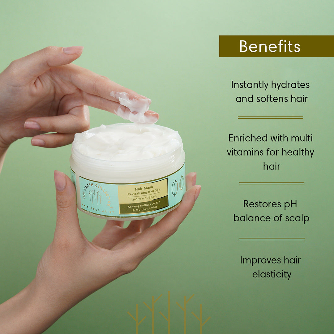 REVITALIZING HAIR SPA | For Weak and Thinning Hair | Ashwagandha Argan & Multi-Vitamins - 200ml - Hair Mask