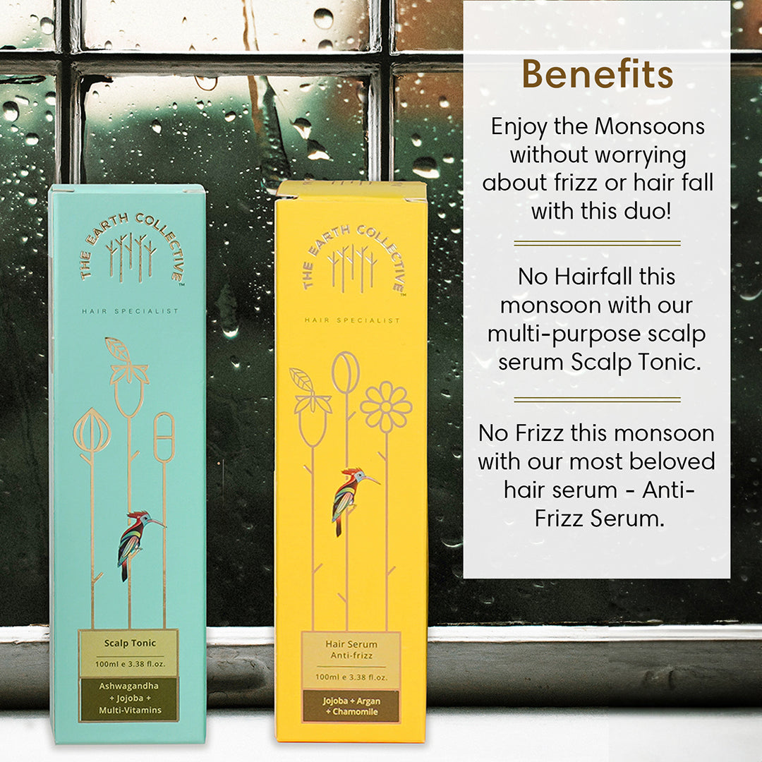 Monsoon Hair Care Duo - Hair fall & Frizz Control Duo - 200ml - Hair Care Bundle