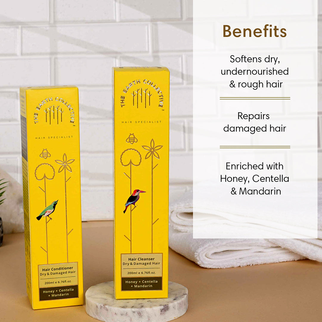 Combo Dry & Damaged Hair | Hair Cleanser & Conditioner Pack - 400ml - Cleanser & Conditioner Combo