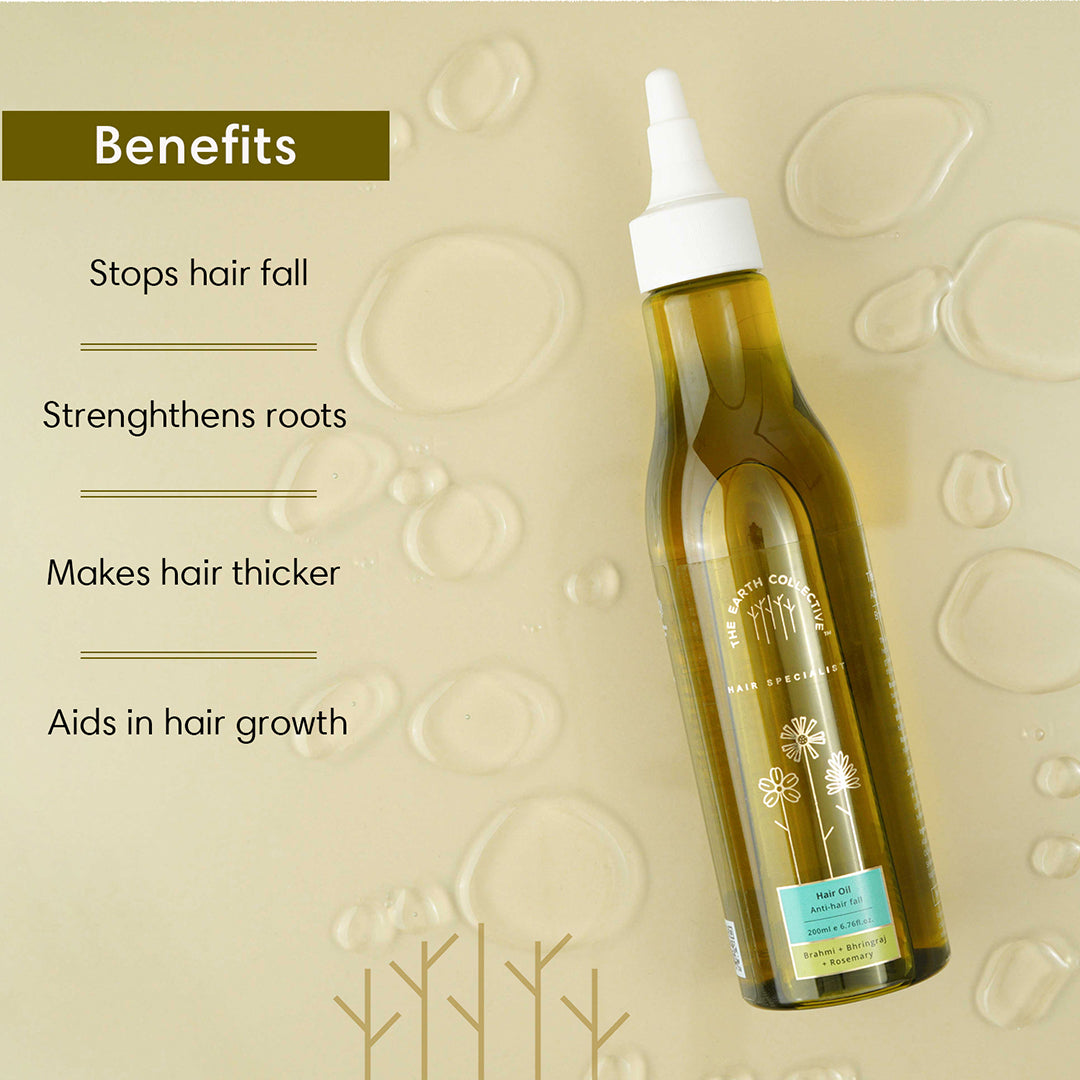 ANTI-HAIR FALL HAIR OIL | For Weak & Thinning Hair | Brahmi Bhringraj & Rosemary - Hair Oil