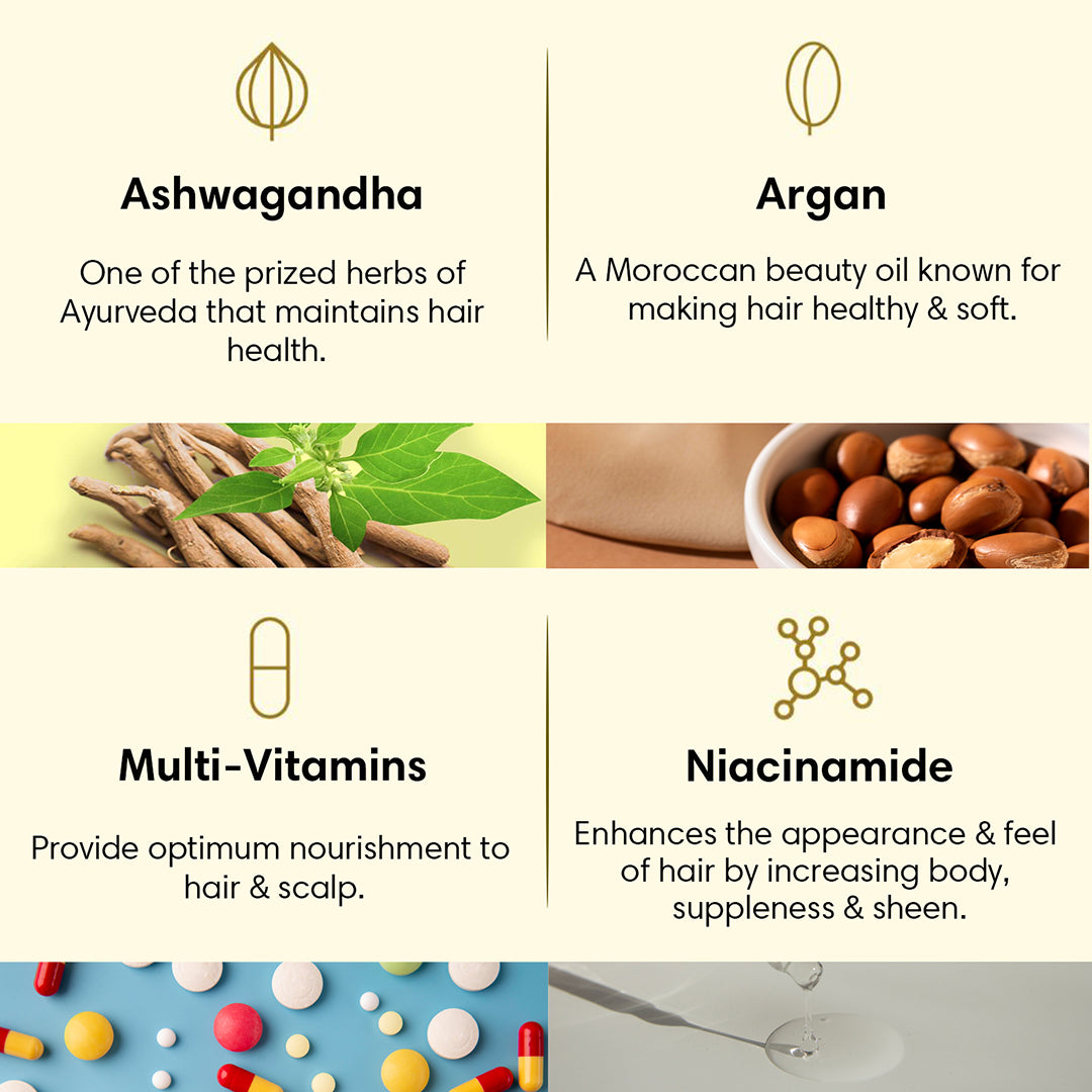 REVITALIZING HAIR SPA | For Weak and Thinning Hair | Ashwagandha Argan & Multi-Vitamins - 200ml - Hair Mask