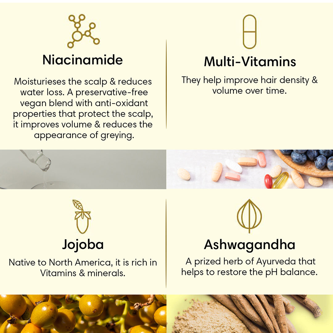 Scalp Tonic | A Multi-purpose Scalp Serum | Ashwagandha Jojoba & Multi-Vitamins - 100ml - Leave-in Treatment