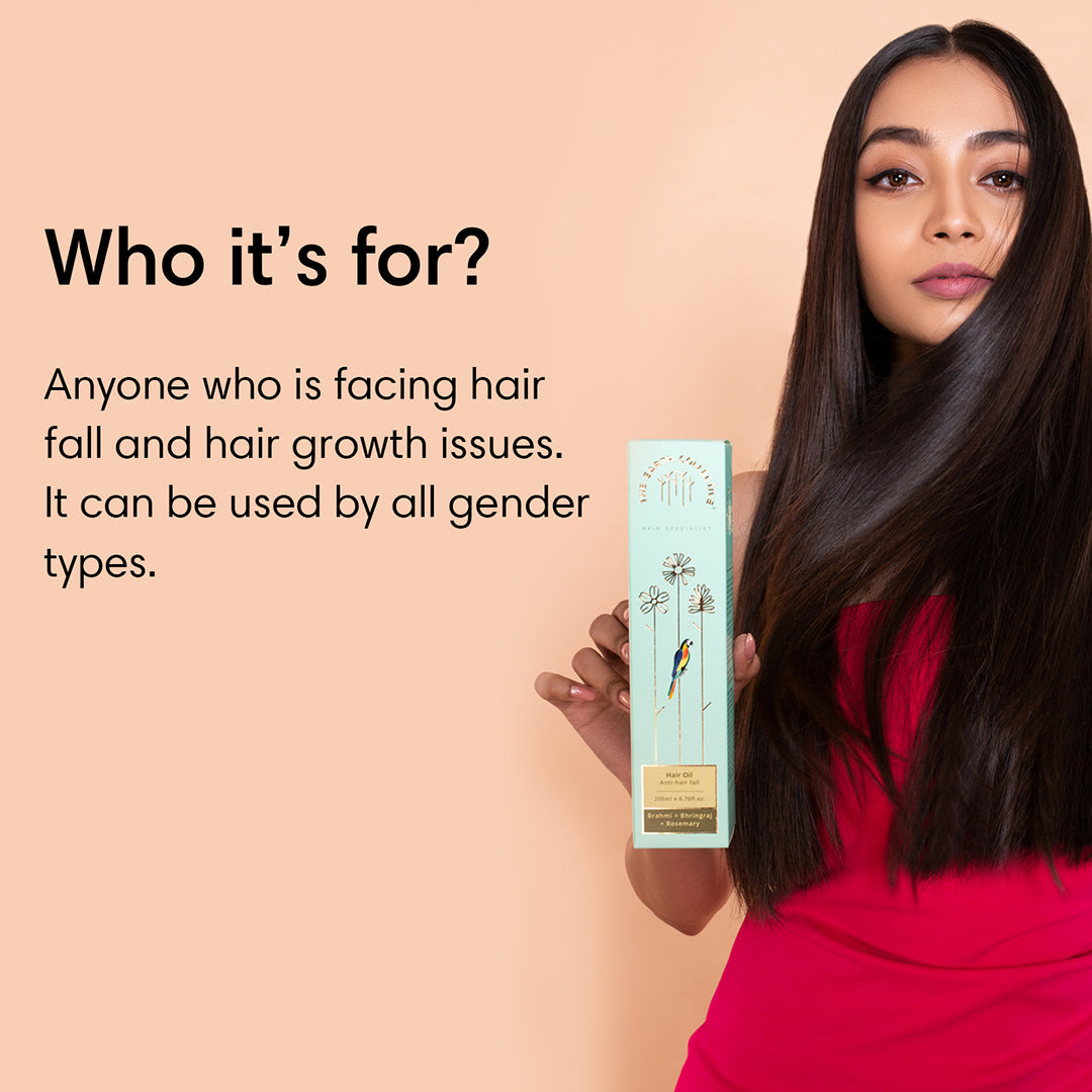 ANTI-HAIR FALL HAIR OIL | For Weak & Thinning Hair | Brahmi Bhringraj & Rosemary - Hair Oil