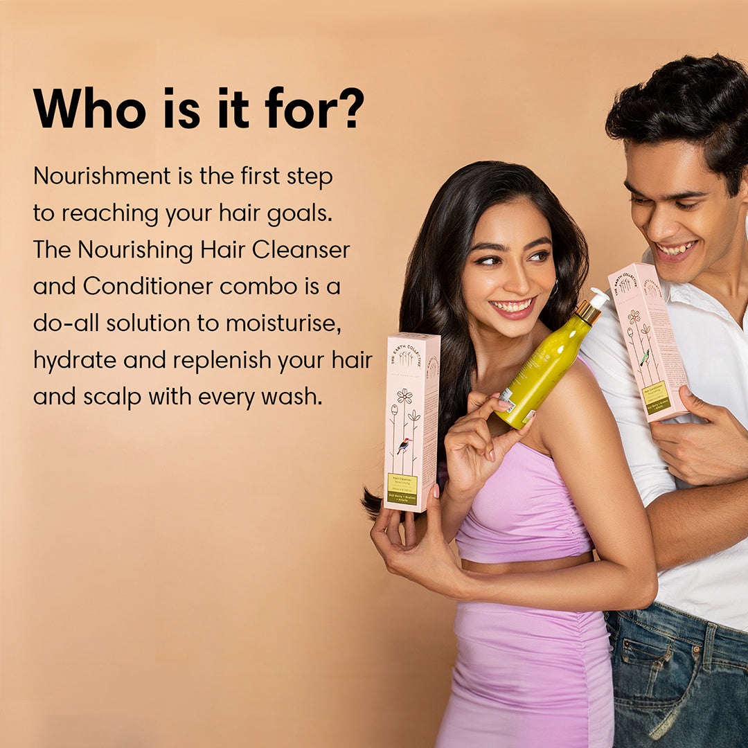 Combo Nourishing Hair | Hair Cleanser & Conditioner Pack - 400ml - Cleanser & Conditioner Combo
