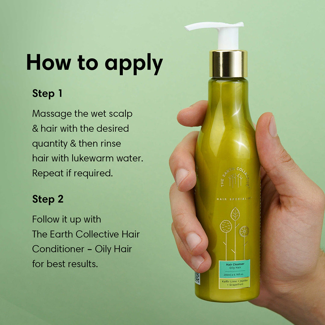 OILY HAIR Hair Cleanser | Shampoo | Kaffir Lime Jojoba & Grapefruit - 200ml - Hair Cleanser
