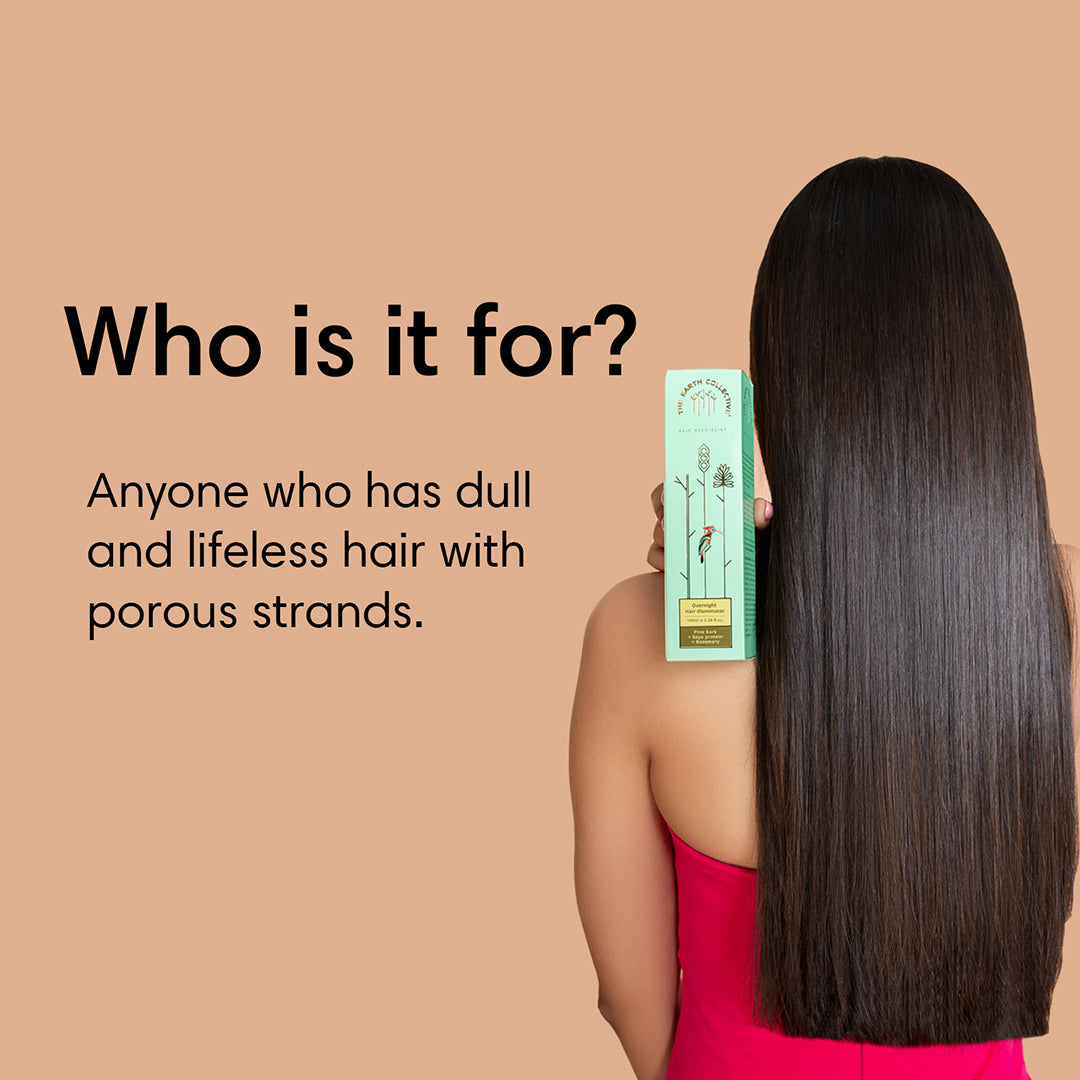 OVERNIGHT HAIR ILLUMINATOR | Add Shine to Porous Strands | Pine Bark Soya Protein & Rosemary - 100ml - Leave-in
