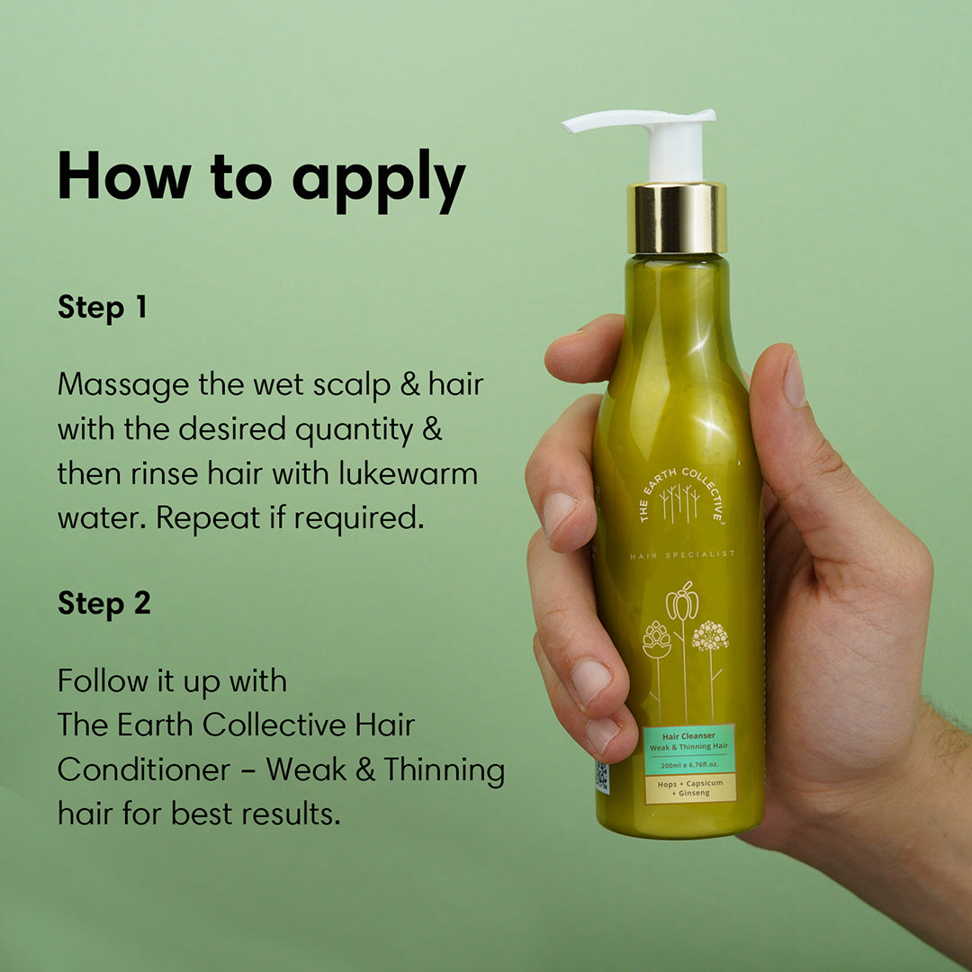 WEAK & THINNING Hair Cleanser | Shampoo | Hops Capsicum & Ginseng - Hair Cleanser