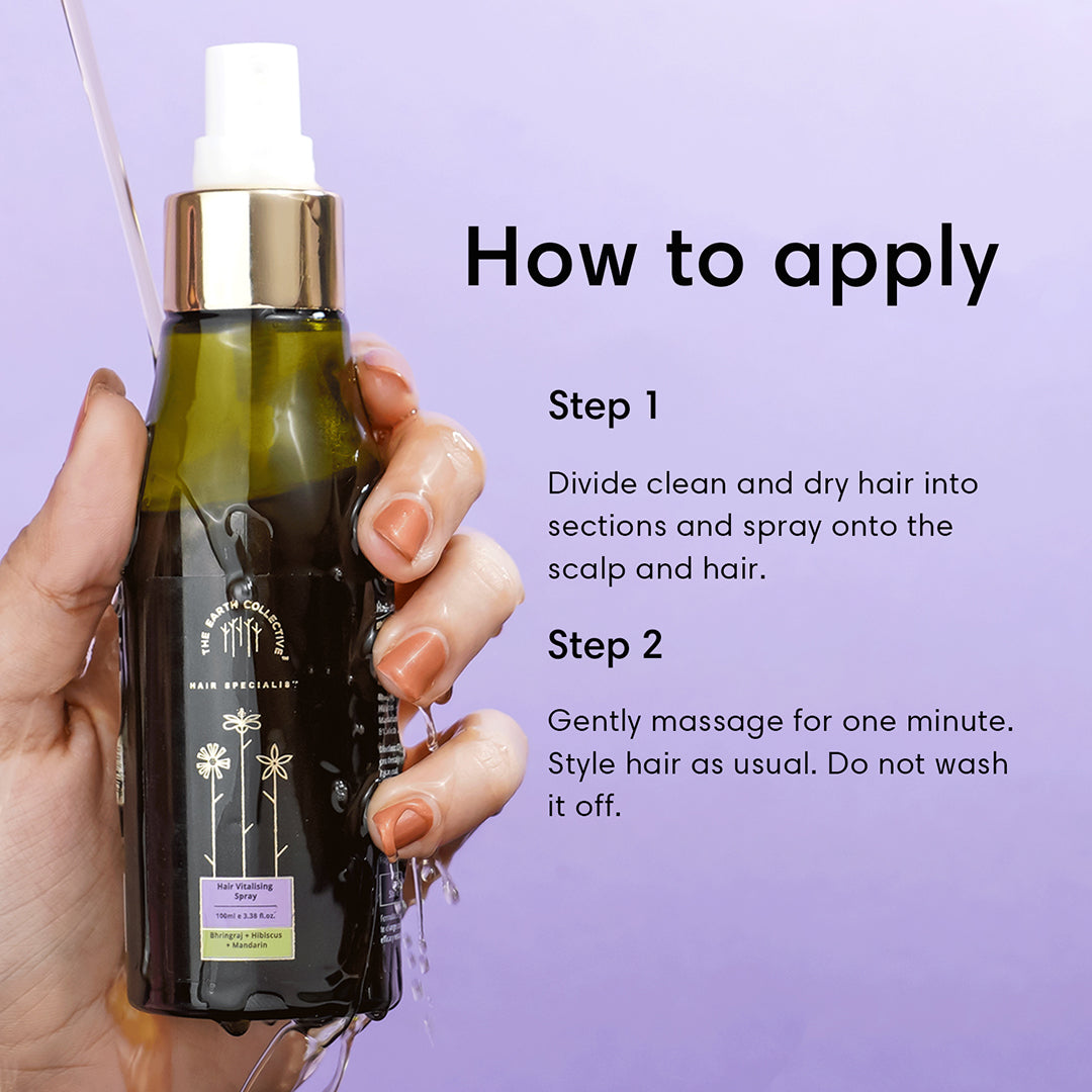 Hair Vitalizing Spray | For Breakage-Prone Hair | Bhringraj Hibiscus & Mandarin - 100ml - Leave-in Treatment