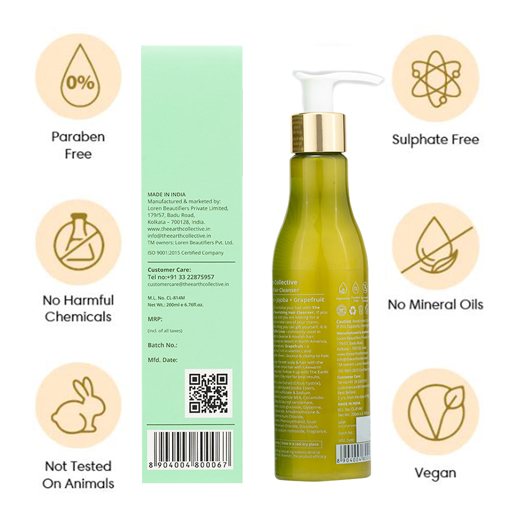 OILY HAIR Hair Cleanser | Shampoo | Kaffir Lime Jojoba & Grapefruit - 200ml - Hair Cleanser