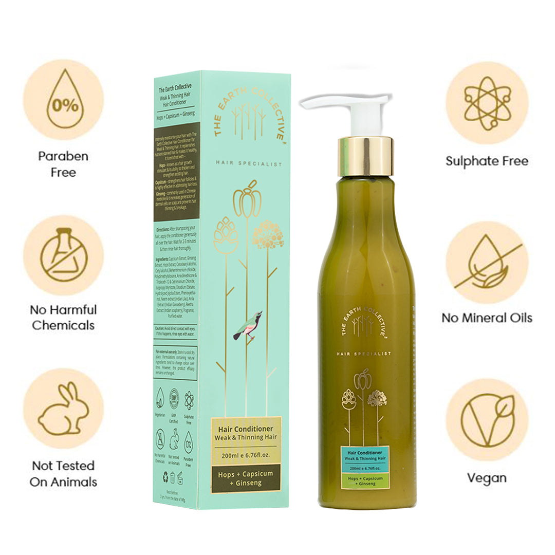 WEAK & THINNING HAIR | Hair Conditioner | Hops Capsicum & Ginseng - 200ml - Hair Conditioner
