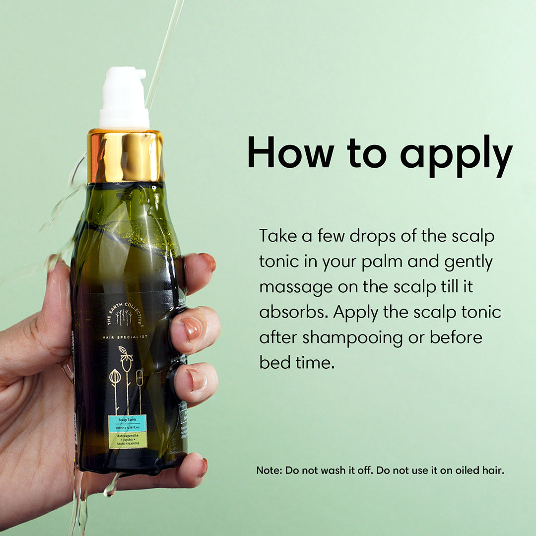 Scalp Tonic | A Multi-purpose Scalp Serum | Ashwagandha Jojoba & Multi-Vitamins - 100ml - Leave-in Treatment