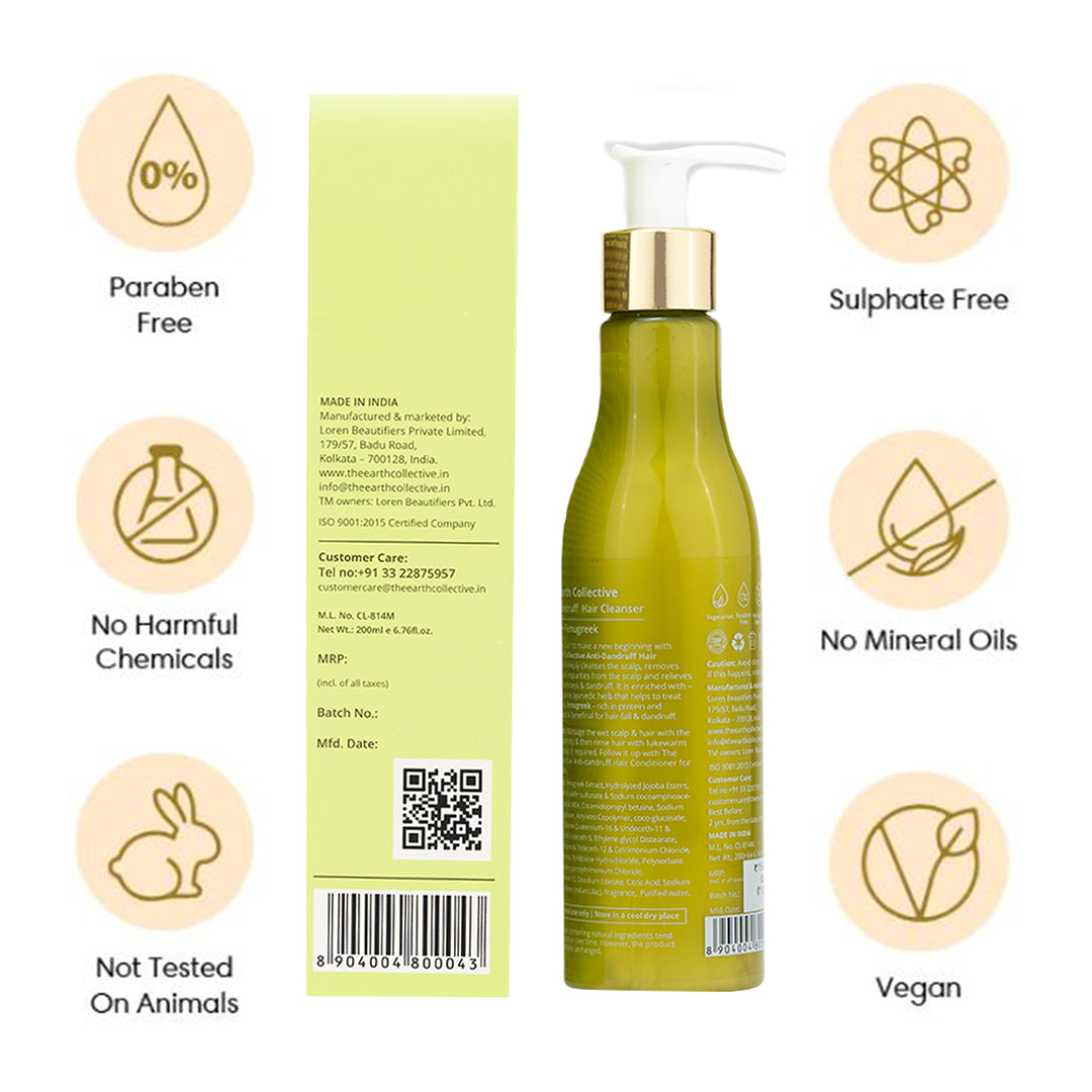 ANTI-DANDRUFF Hair Cleanser | Shampoo | Neem & Fenugreek - 200ml - Hair Cleanser