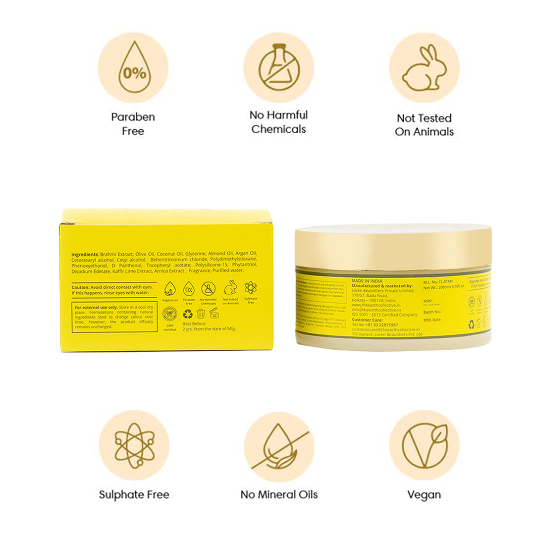 DAMAGE CONTROL HAIR MASK | Ultra Hydration for Dry & Rough Hair | Brahmi Olive & Coconut - 200ml - Hair Mask