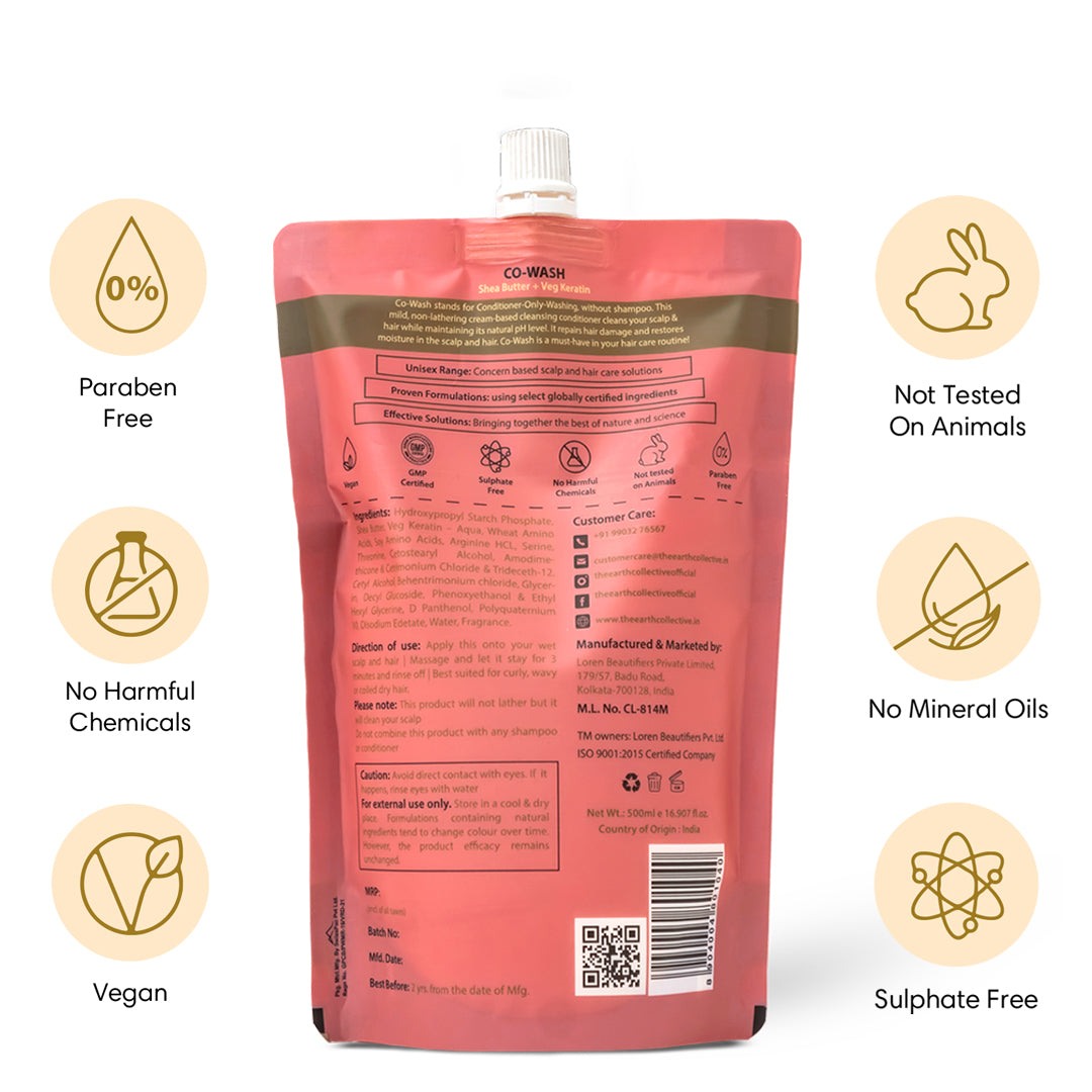 Co-Wash 500ml Refill Pack | Conditioner Only Wash For Dry Frizzy & Curly Hair - 500ml - Hair Conditioner