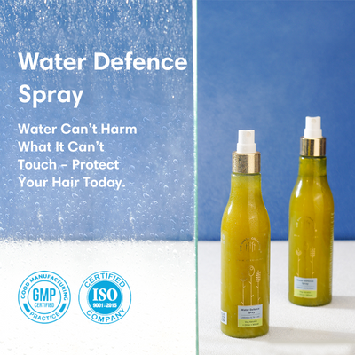 Water Defence Spray | Made for Indian Hair Against Hard Water | Veg Keratin, Olive & Wheat