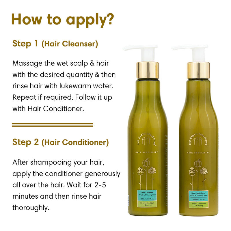 Combo Weak & Thinning Hair | Hair Cleanser & Conditioner Pack