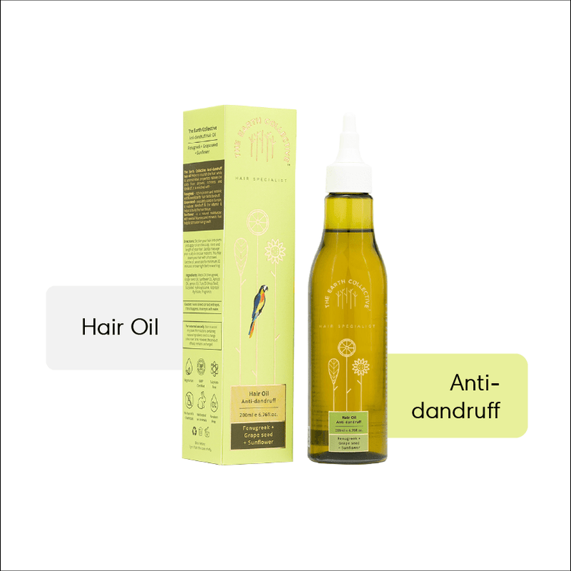 ANTI-DANDRUFF HAIR OIL | For Flaky Scalp | Fenugreek, Grape Seed & Sunflower